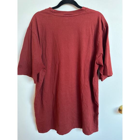 Topo Designs Men's Dirt Pocket Tee 100% Cotton, Fire Brick Red, Size XL, EUC - Picture 2 of 6